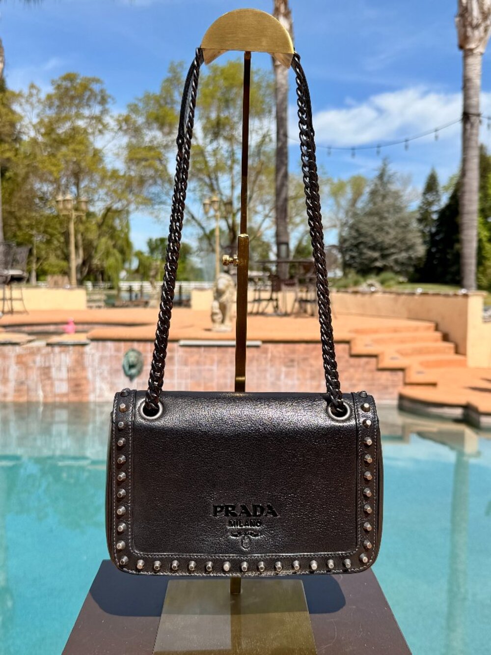 Prada Studded Crossbody